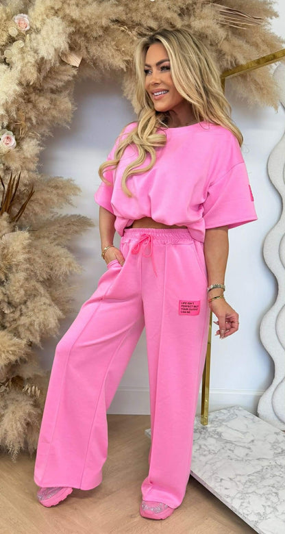 VIRAL LONG EMBLEEM SET PINK