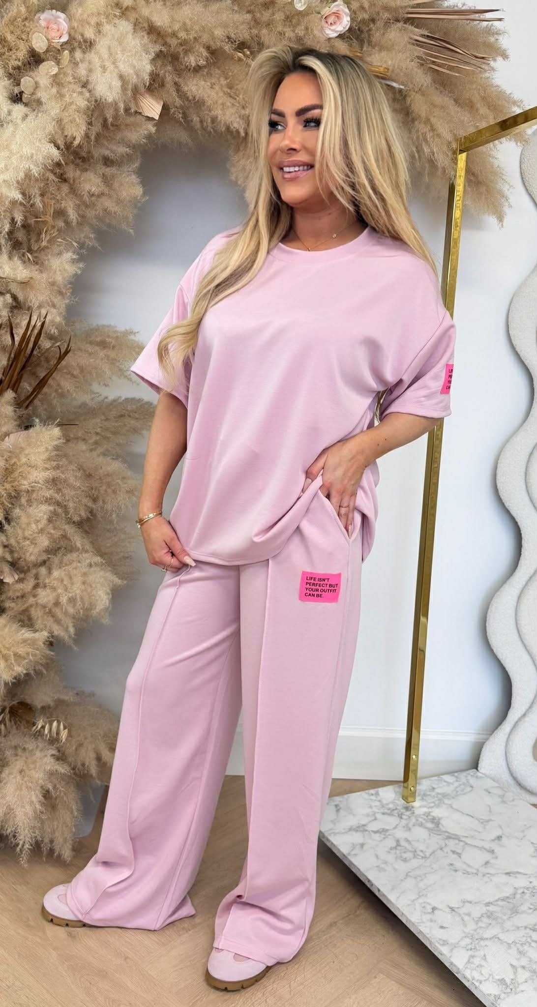 SET EMBLEMES LONGS VIRAL ROSE PALE
