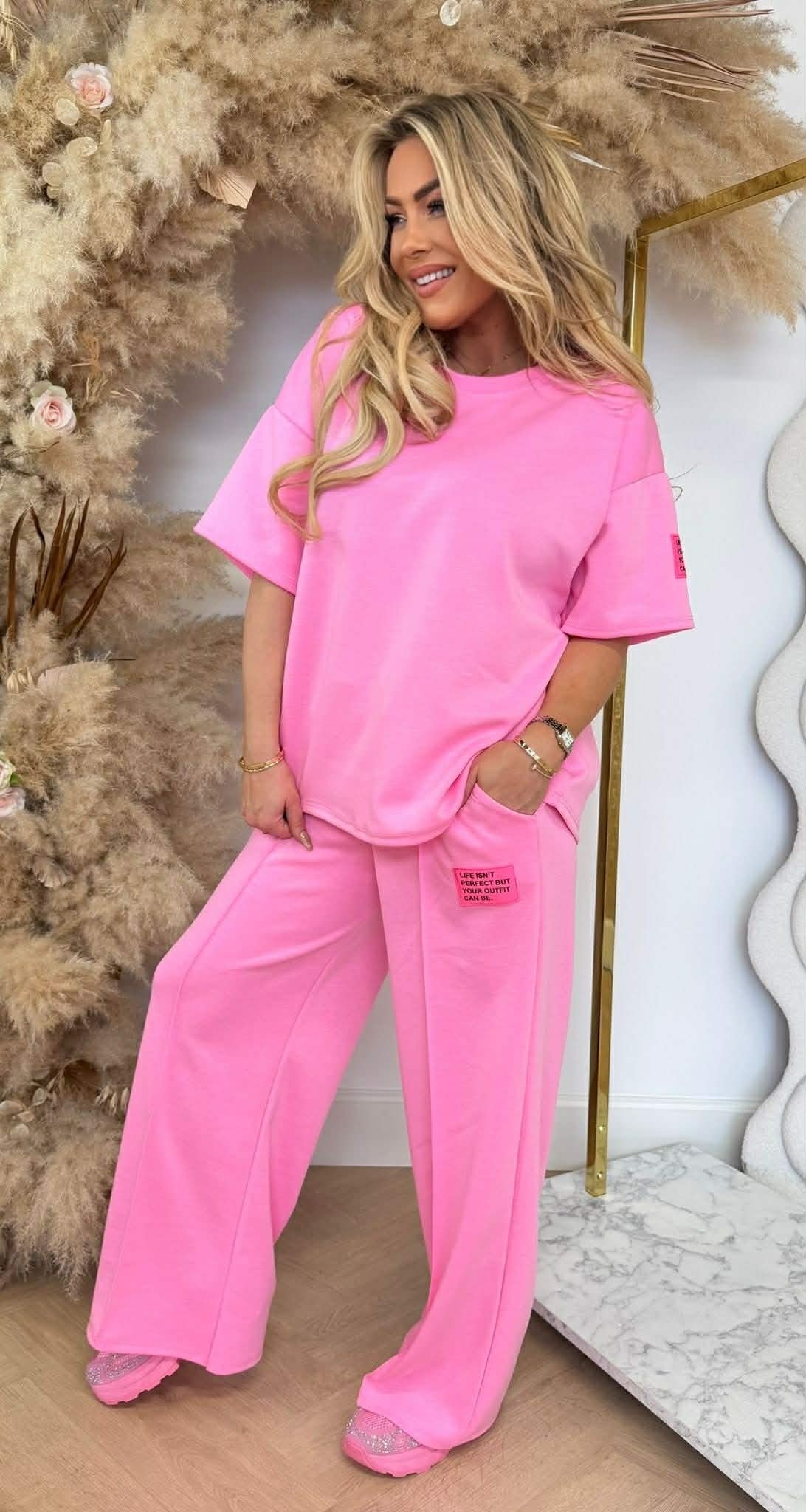 VIRAL LONG EMBLEEM SET PINK