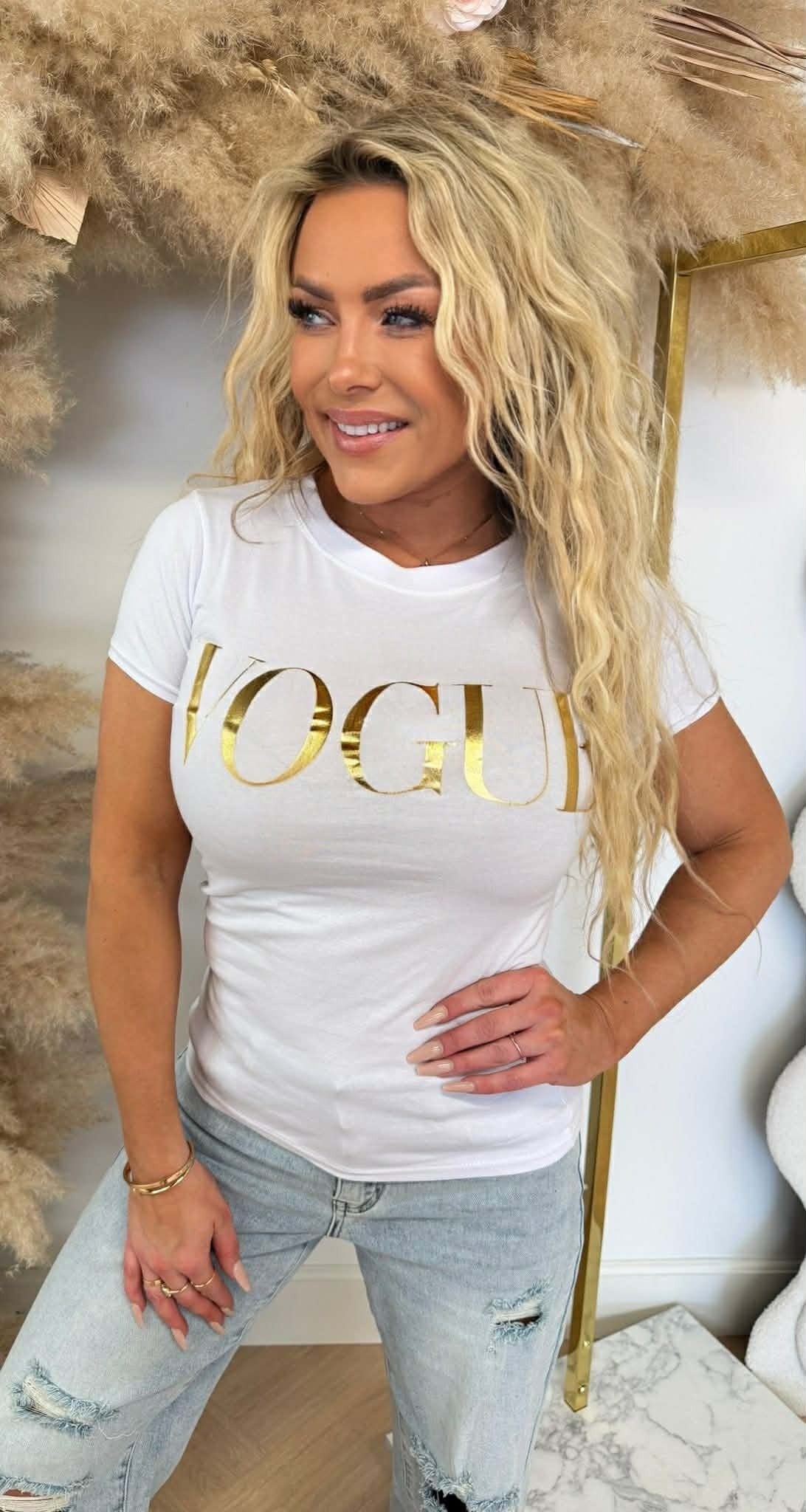 VOGUE T-SHIRT BASIQUE BLANC