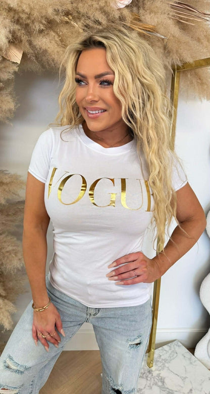 VOGUE T-SHIRT BASIQUE BLANC