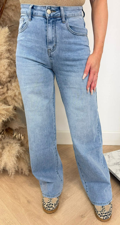 JEAN LARGE HU0011 DENIM CLAIR
