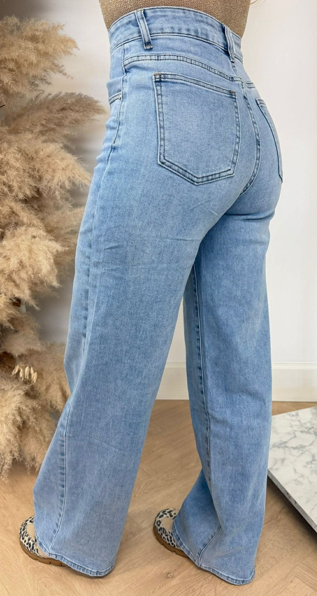 JEAN LARGE HU0011 DENIM CLAIR