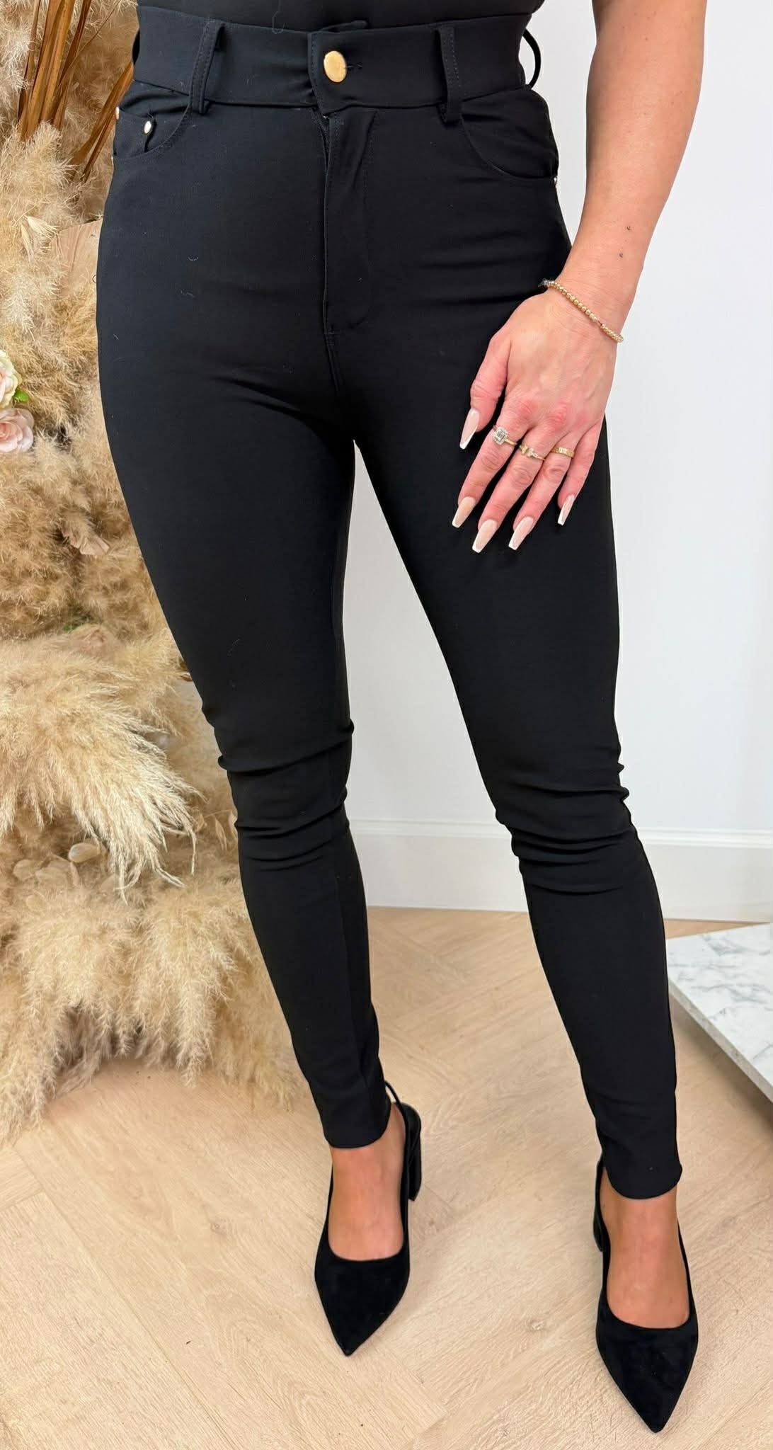 YU &amp; ME STRETCH TREGGING 1268-1 BLACK