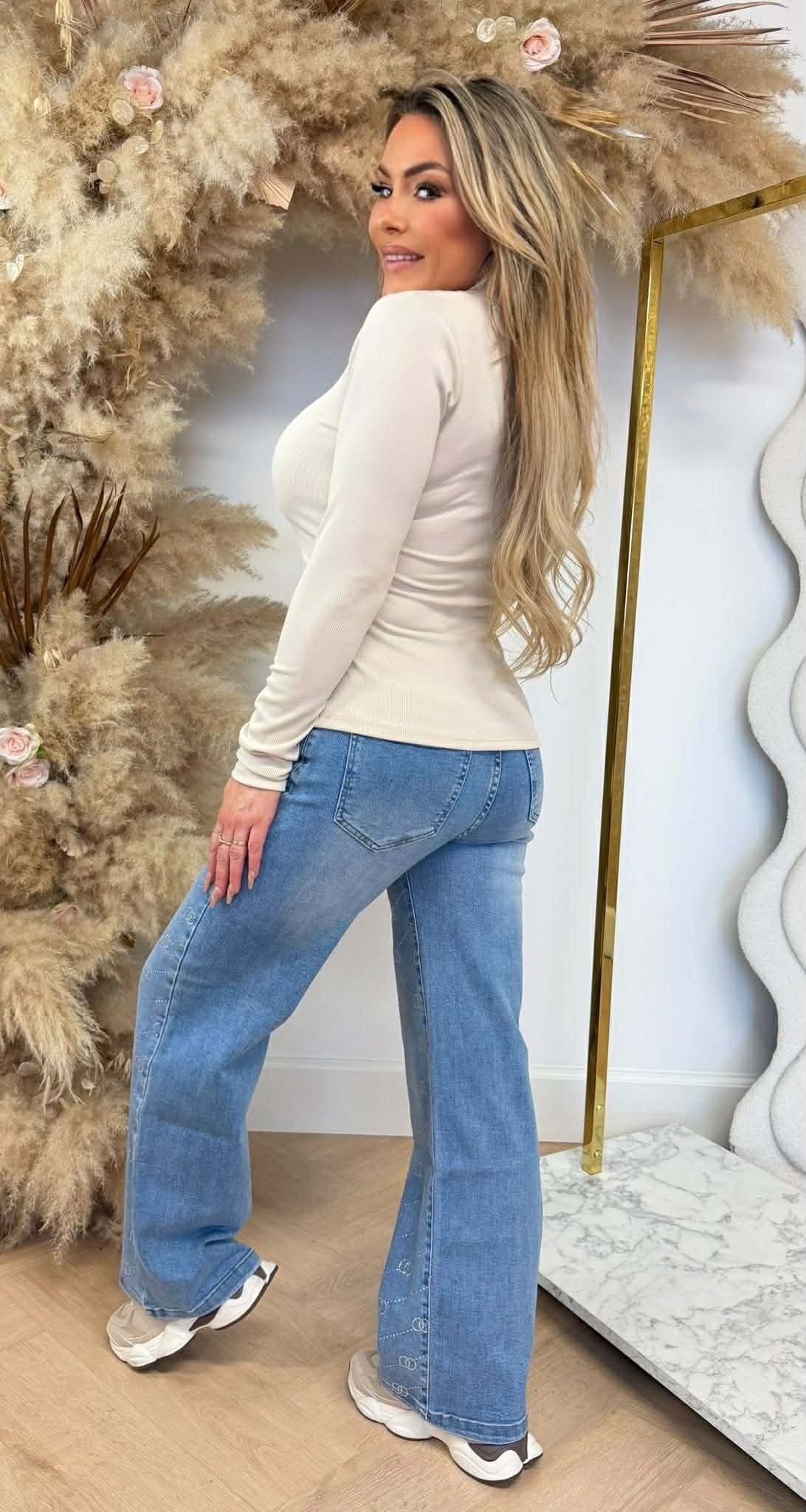 HAUT CÔTELÉ ZIPPÉ BEIGE